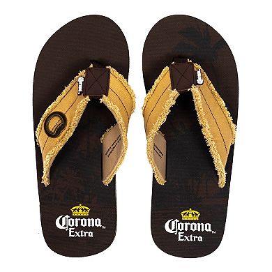 Corona Frayed Men's Bottle Opener Flip Flop Sandals