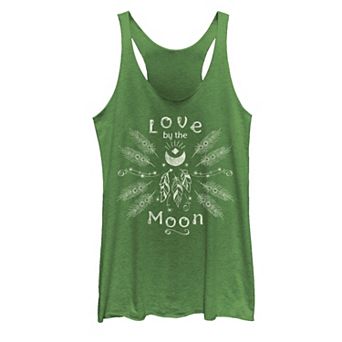 Juniors' Fifth Sun Love By The Moon Feathers Heathered Graphic Tank Top