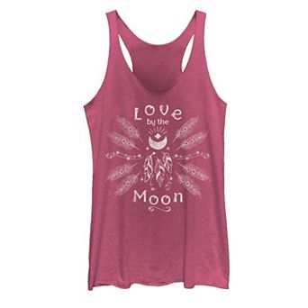 Juniors' Fifth Sun Love By The Moon Feathers Heathered Graphic Tank Top