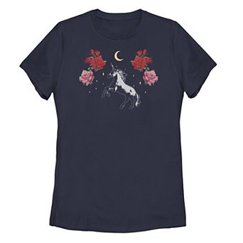 Juniors' Fifth Sun Unicorn Moon Flowers Graphic Tee