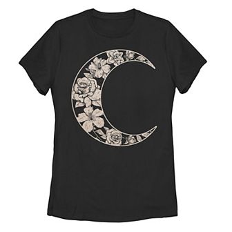 Juniors' Fifth Sun Floral Moon Galactic Graphic Tee