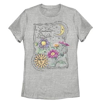 Juniors' Fifth Sun Sun & Moon Galactic Flowers Graphic Tee