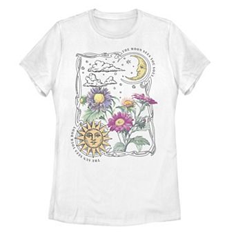 Juniors' Fifth Sun Sun & Moon Galactic Flowers Graphic Tee