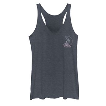 Juniors' Moon Crystal Heathered Graphic Tank Top