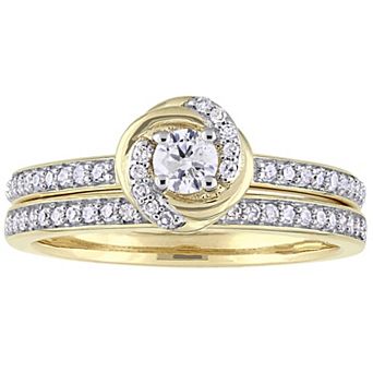 Stella Grace 10k Gold 1/2 Carat T.W Diamond Engagement Ring Set