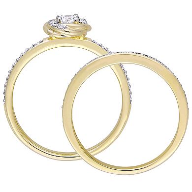 Stella Grace 10k Gold 1/2 Carat T.W Diamond Engagement Ring Set