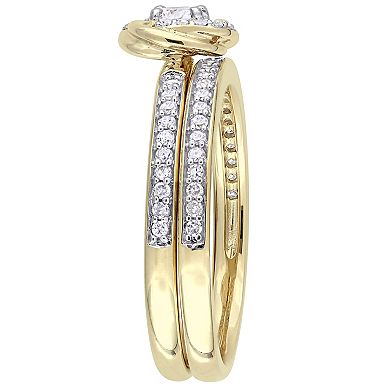 Stella Grace 10k Gold 1/2 Carat T.W Diamond Engagement Ring Set