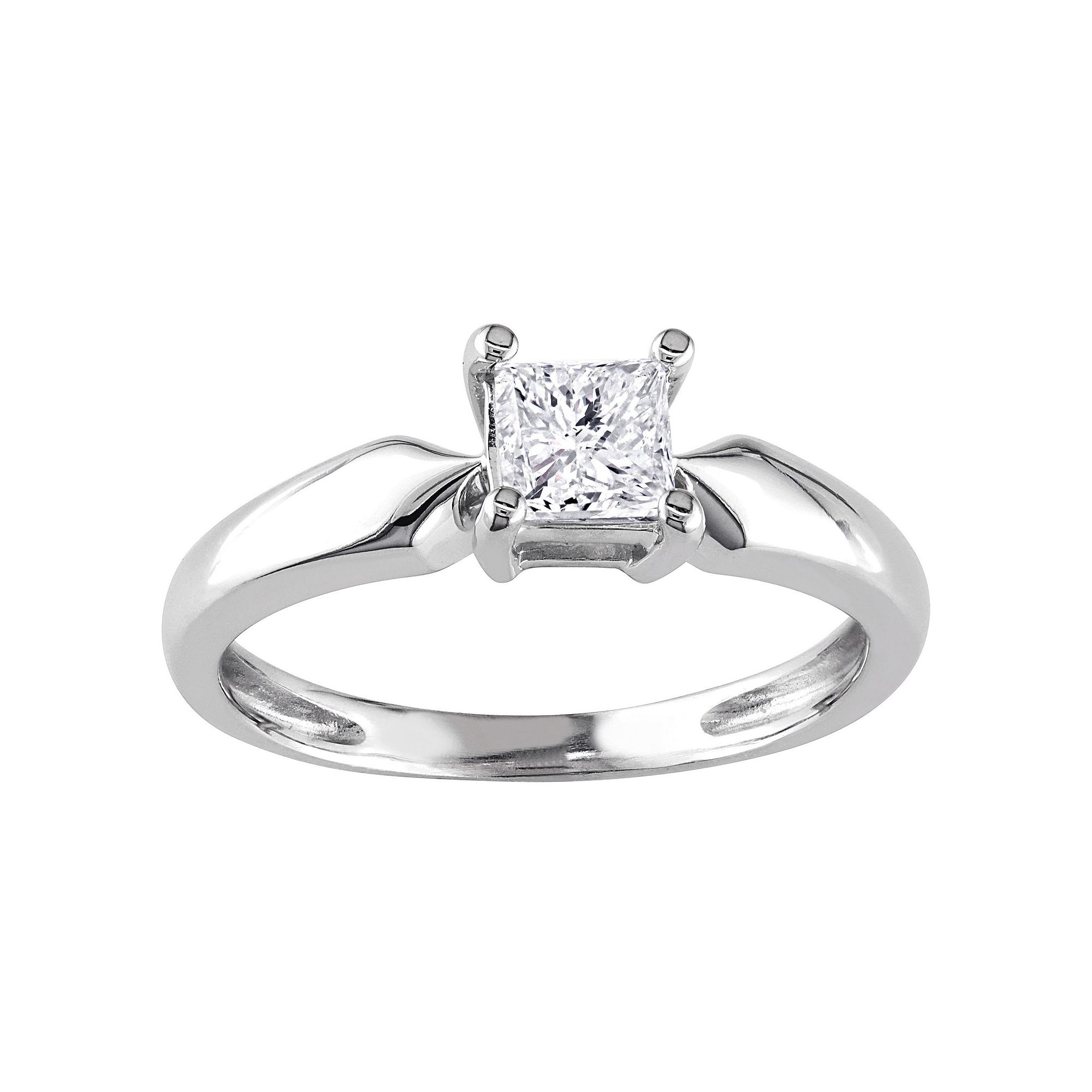 Stella Grace 14k White Gold 1/2 Carat T.W. Diamond Solitaire Ring, Womens