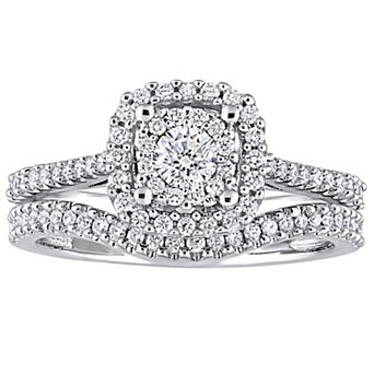 Stella Grace 10k White Gold 5/8 Carat T.W Diamond Engagement Ring Set