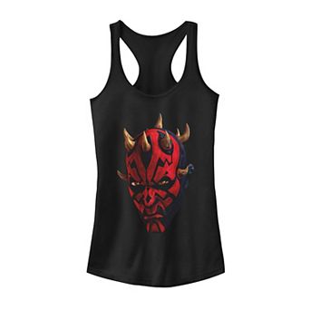 Juniors' Star Wars: Clone Wars Darth Maul Big Face Graphic Tank Top