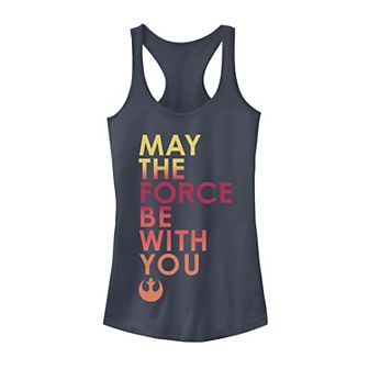 Juniors' Star Wars Last Jedi Sunset Gradient Force Graphic Tank Top
