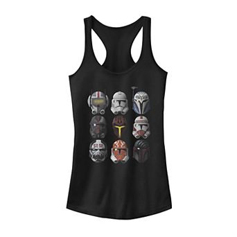 Juniors' Star Wars: The Clone Wars Clone Helmets Graphic Tank Top