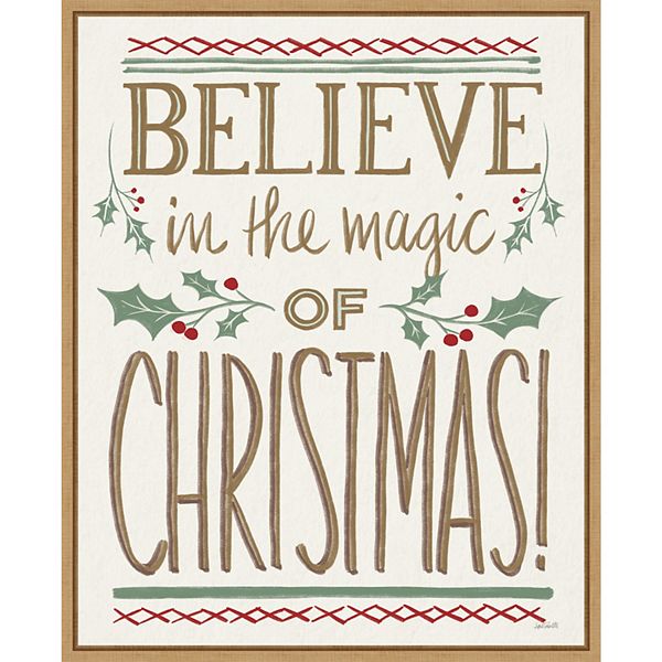 Amanti Art Believe in the Magic of Christmas Framed Canvas Wall Art