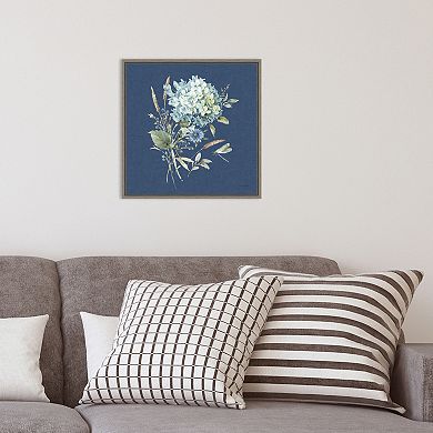 Amanti Art Bohemian Blue 3B Floral Bouquet Framed Canvas Wall Art