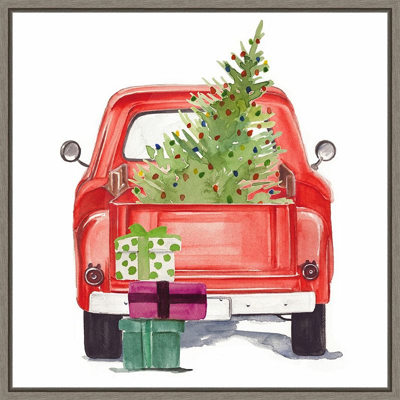 18287540 Amanti Art Christmas Cars III Tree Framed Canvas W sku 18287540
