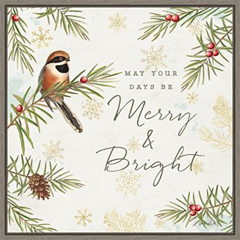 Amanti Art Christmas Tradition II Bird Katie Pertiet Framed Canvas Wall Art