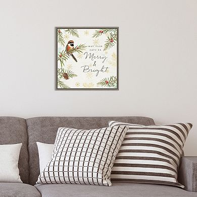 Amanti Art Christmas Tradition II Bird Katie Pertiet Framed Canvas Wall Art