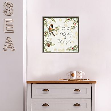 Amanti Art Christmas Tradition II Bird Katie Pertiet Framed Canvas Wall Art