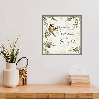 Amanti Art Christmas Tradition II Bird Katie Pertiet Framed Canvas Wall Art