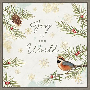 Amanti Art Christmas Tradition III Bird Katie Pertiet Framed Canvas Wall Art