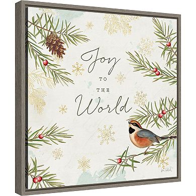 Amanti Art Christmas Tradition III Bird Katie Pertiet Framed Canvas Wall Art