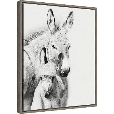 Amanti Art Donkey Portrait V PHBurchett Framed Canvas Wall Art
