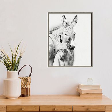 Amanti Art Donkey Portrait V PHBurchett Framed Canvas Wall Art