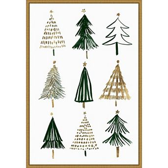 Amanti Art Evergreens I Tree Isabelle Z Framed Canvas Wall Art