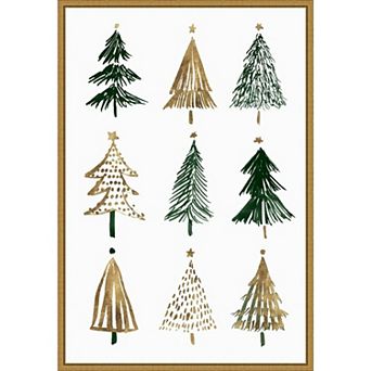 Amanti Art Evergreens II Tree Isabelle Z Framed Canvas Wall Art