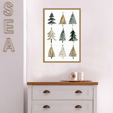 Amanti Art Evergreens II Tree Isabelle Z Framed Canvas Wall Art