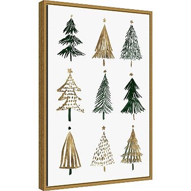 Amanti Art Evergreens II Tree Isabelle Z Framed Canvas Wall Art