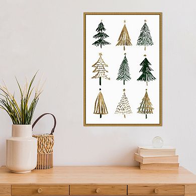 Amanti Art Evergreens II Tree Isabelle Z Framed Canvas Wall Art