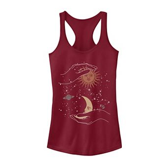 Juniors' Sun & Moon Galactic Graphic Tank Top