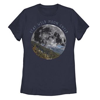 Juniors' Moon Child Galactic Earth Graphic Tee