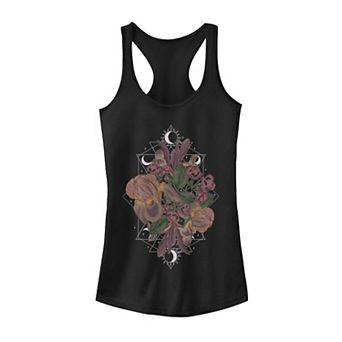 Juniors' Geometric Floral Graphic Tank Top