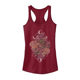 Juniors' Geometric Floral Graphic Tank Top