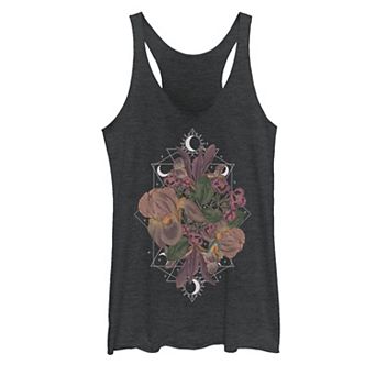Juniors' Geometric Floral Graphic Tank Top