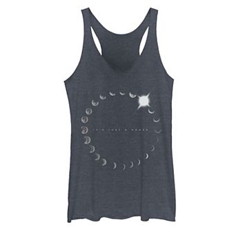 Juniors' Moon Phase Ring Galactic Graphic Tank Top