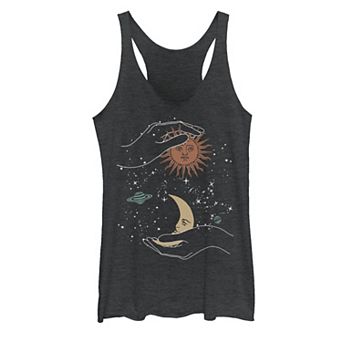 Juniors' Sun & Moon Galactic Graphic Tank Top
