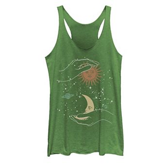 Juniors' Sun & Moon Galactic Graphic Tank Top