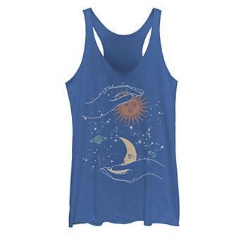 Juniors' Sun & Moon Galactic Graphic Tank Top