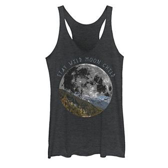 Juniors' Moon Child Galactic Earth Graphic Tank Top