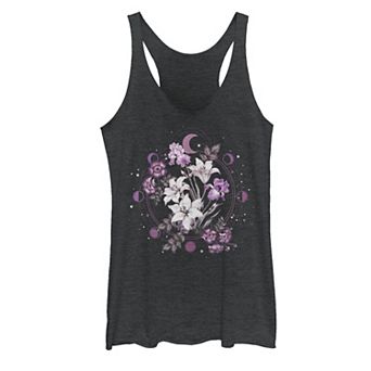 Juniors' Floral Moon Graphic Tank Top