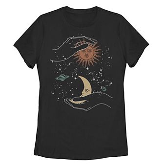 Juniors' Sun & Moon Galactic Graphic Tee