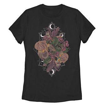 Juniors' Geometric Floral Graphic Tee