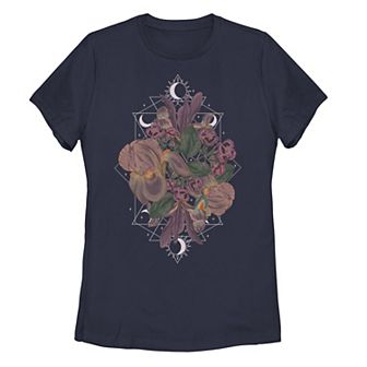 Juniors' Geometric Floral Graphic Tee