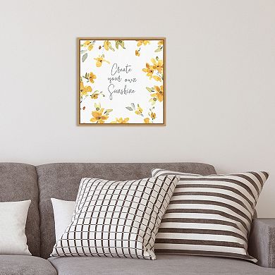 Amanti Art Happy Yellow 18A Sunshine Framed Canvas Wall Art