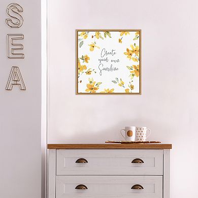 Amanti Art Happy Yellow 18A Sunshine Framed Canvas Wall Art