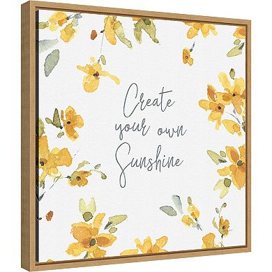Amanti Art Happy Yellow 18A Sunshine Framed Canvas Wall Art