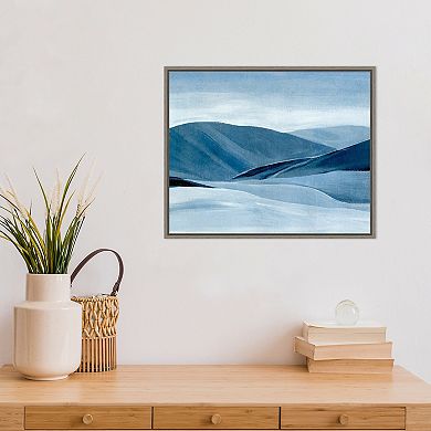 Amanti Art Indigo Range II Mountain Framed Canvas Wall Art